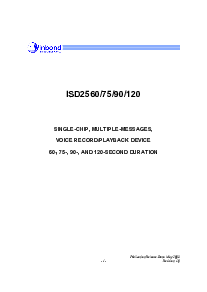 浏览型号ISD2560的Datasheet PDF文件第1页