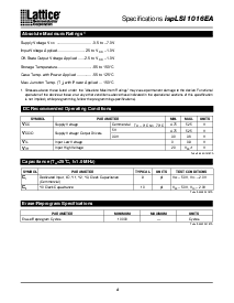 浏览型号ispLSI1016EA-100LT44的Datasheet PDF文件第4页