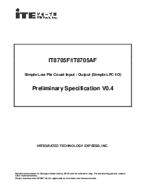 浏览型号IT8705F的Datasheet PDF文件第1页