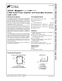 浏览型号LM4990ITLX的Datasheet PDF文件第1页