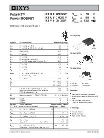 浏览型号IXTQ110N055P的Datasheet PDF文件第1页