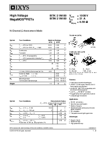 浏览型号IXTK21N100的Datasheet PDF文件第1页