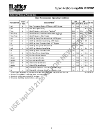 浏览型号ISPLSI2128V-80LJ84I的Datasheet PDF文件第5页