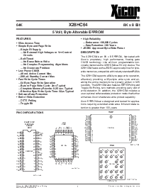 浏览型号X28HC64JI-12的Datasheet PDF文件第1页