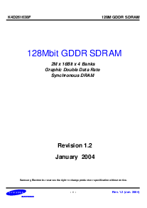 浏览型号K4D261638F-TC36的Datasheet PDF文件第1页