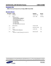 浏览型号K6T4016U3C的Datasheet PDF文件第1页