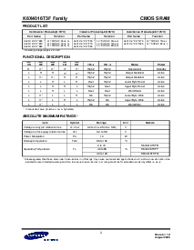 浏览型号K6X4016T3F-TF70的Datasheet PDF文件第3页