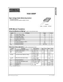 浏览型号KSE13005F的Datasheet PDF文件第1页