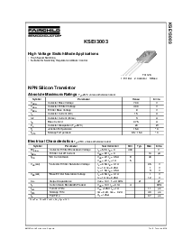 浏览型号KSE13003的Datasheet PDF文件第1页