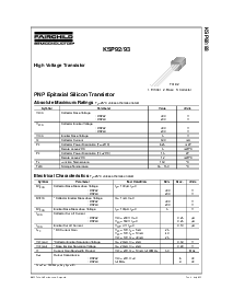 浏览型号KSP92的Datasheet PDF文件第1页