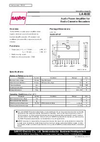 浏览型号LA4600的Datasheet PDF文件第1页