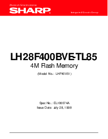 浏览型号LH28F400BVE-TL85的Datasheet PDF文件第1页