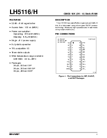 浏览型号LH5116-10的Datasheet PDF文件第1页