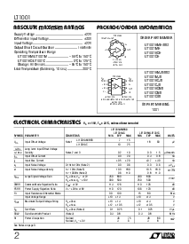 浏览型号LT1001CS8的Datasheet PDF文件第2页