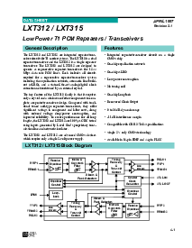 浏览型号LXT315的Datasheet PDF文件第1页