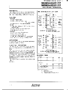 浏览型号M5M34050P的Datasheet PDF文件第1页