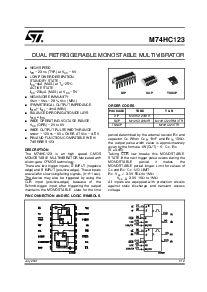 浏览型号M74HC123M1R的Datasheet PDF文件第1页