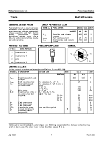 浏览型号MAC223A8的Datasheet PDF文件第2页