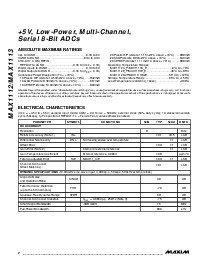 浏览型号MAX1112的Datasheet PDF文件第2页