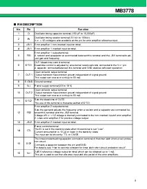 浏览型号MB3778PF的Datasheet PDF文件第3页