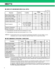浏览型号MB3778PF的Datasheet PDF文件第6页