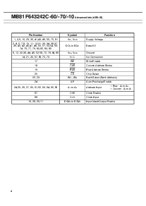浏览型号MB81F643242C-70的Datasheet PDF文件第4页