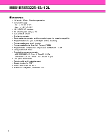 浏览型号MB81ES653225-12L的Datasheet PDF文件第2页