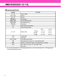 浏览型号MB81ES653225-12L的Datasheet PDF文件第4页