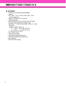 浏览型号MB81ES173225-15WFKT-X的Datasheet PDF文件第2页