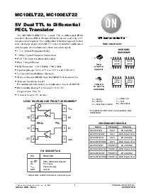 浏览型号MC100ELT22DR2的Datasheet PDF文件第1页