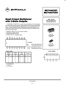 浏览型号MC74AC257D的Datasheet PDF文件第1页