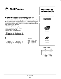 浏览型号MC74AC138D的Datasheet PDF文件第1页