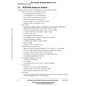 浏览型号MCF5249PB的Datasheet PDF文件第4页