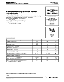 浏览型号MJ15004的Datasheet PDF文件第1页