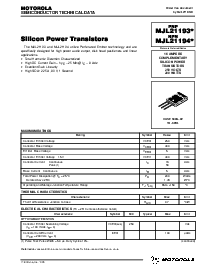 浏览型号MJL21193的Datasheet PDF文件第1页