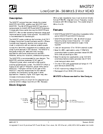 浏览型号MK3727D的Datasheet PDF文件第1页