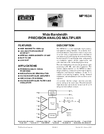 浏览型号MPY634KP的Datasheet PDF文件第1页