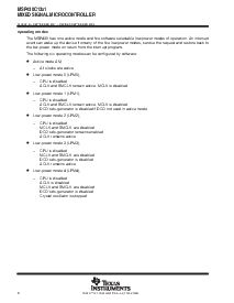 浏览型号MSP430C1331IPM的Datasheet PDF文件第6页