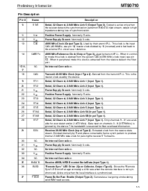 浏览型号MT90710AP的Datasheet PDF文件第3页