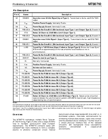 浏览型号MT90710AP的Datasheet PDF文件第5页
