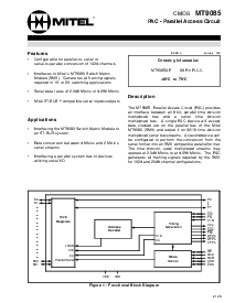 浏览型号MT9085AP的Datasheet PDF文件第1页
