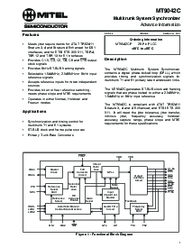 浏览型号MT9042CP的Datasheet PDF文件第1页