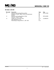 浏览型号MX23L12810的Datasheet PDF文件第5页