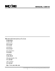浏览型号MX23L12810的Datasheet PDF文件第6页