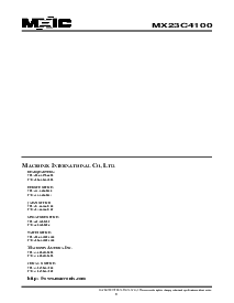 浏览型号MX23C4100的Datasheet PDF文件第8页