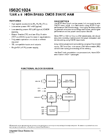 浏览型号IS62C1024-70Q的Datasheet PDF文件第1页