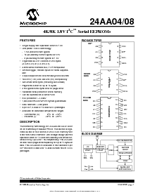 浏览型号24AA08的Datasheet PDF文件第1页