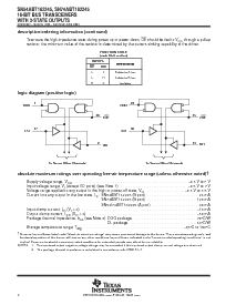 浏览型号SN74ABT162245DL的Datasheet PDF文件第2页