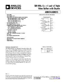 浏览型号AD8074ARU的Datasheet PDF文件第1页