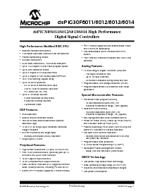 浏览型号DSPIC30F6014AT-30E/S的Datasheet PDF文件第3页